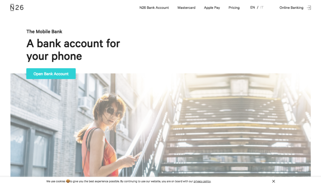 N26 - conto corrente online - banca online